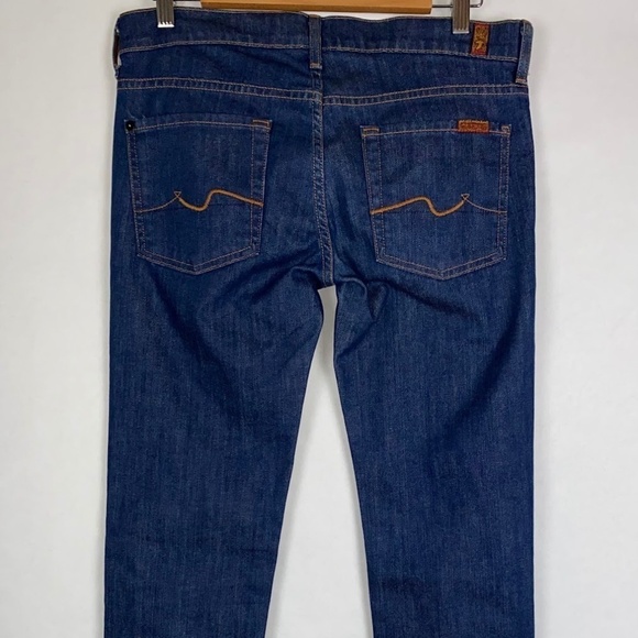 NWOT 7 For All Mankind Roxanne Skinny Slim Leg Denim Blue Jeans - Picture 5 of 7